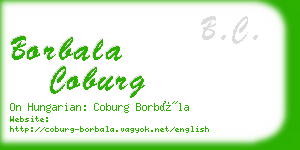 borbala coburg business card